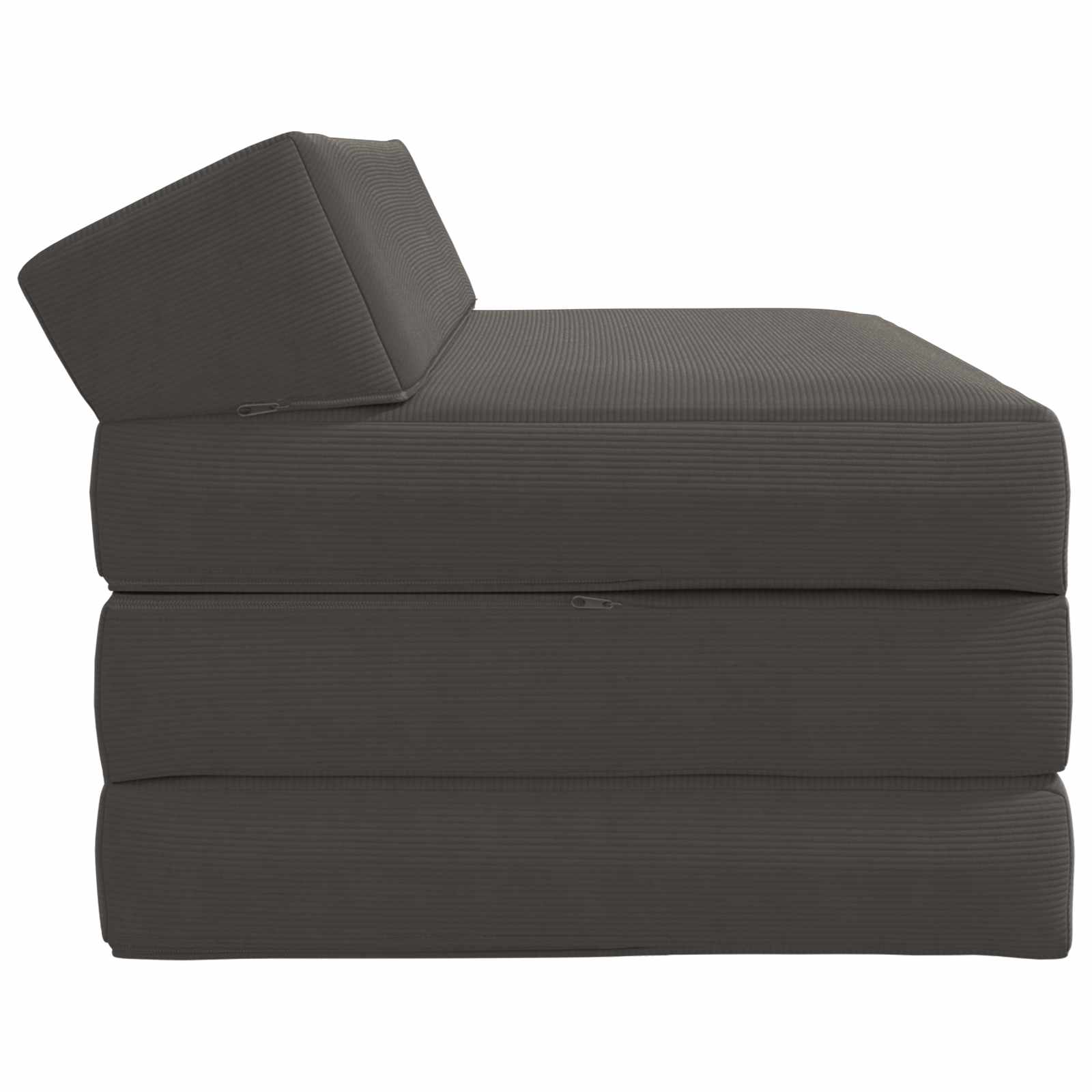Vouwbare Bankbed Donkergrijs 120 x 60 x 49 cm Stof