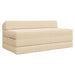 Vouwbare Bankbed Crèmekleurig 120 x 60 x 49 cm Stof