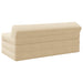 Vouwbare Bankbed Crèmekleurig 120 x 60 x 49 cm Stof