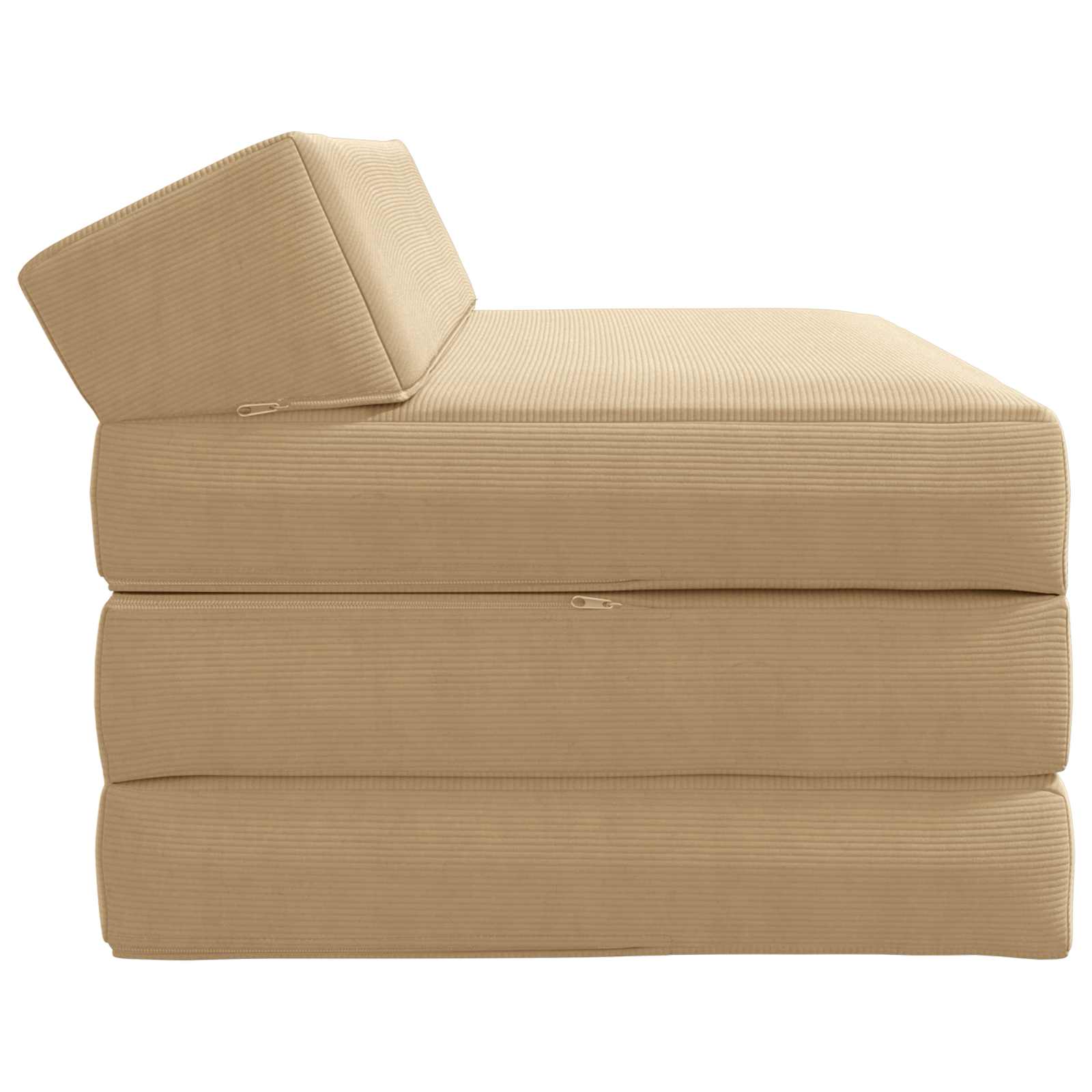 Vouwbare Bankbed Groen Grijs 120 x 60 x 49 cm Stof