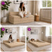 Vouwbare Bankbed Groen Grijs 120 x 60 x 49 cm Stof