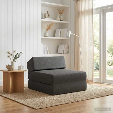 Vouwbare Bankbed Donkergrijs 60 x 70 x 41 cm Stof