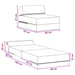 Vouwbare Bankbed Zwart 60 x 70 x 41 cm Stof