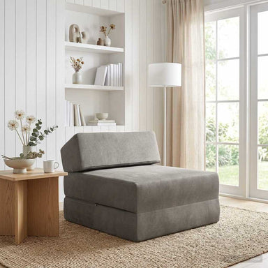 Vouwbare Bankbed Lichtgrijs 60 x 70 x 41 cm Stof