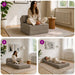Vouwbare Bankbed Lichtgrijs 60 x 70 x 41 cm Stof