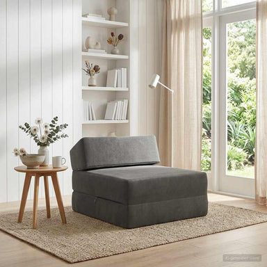 Vouwbare Bankbed Donkergrijs 60 x 70 x 41 cm Stof