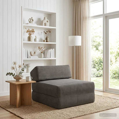 Vouwbare Bankbed Lichtgrijs 60 x 70 x 41 cm Stof