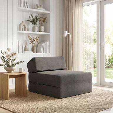 Vouwbare Bankbed Donkergrijs 60 x 70 x 41 cm Stof