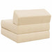 Vouwbare Bankbed Crèmekleurig 60 x 70 x 41 cm Stof