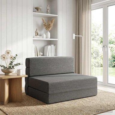 Vouwbare Bankbed Lichtgrijs 70 x 72 x 60 cm Stof