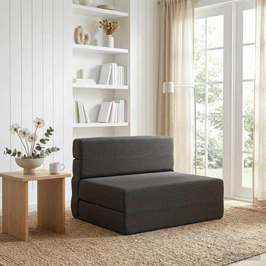 Vouwbare Bankbed Donkergrijs 70 x 72 x 60 cm Stof