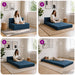 Vouwbare Bankbed Blauw 70 x 72 x 60 cm Stof
