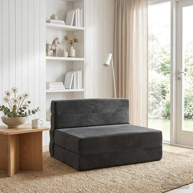 Vouwbare Bankbed Donkergrijs 70 x 72 x 60 cm Stof