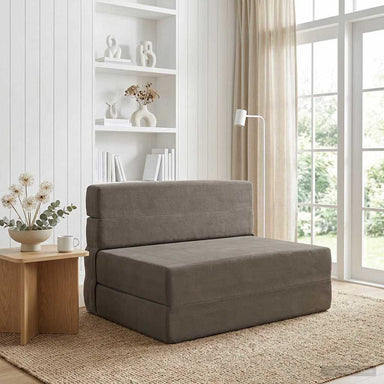 Vouwbare Bankbed Lichtgrijs 70 x 72 x 60 cm Stof