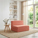 Vouwbare Bankbed Rood-oranje 70 x 72 x 60 cm Stof
