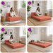 Vouwbare Bankbed Rood-oranje 70 x 72 x 60 cm Stof