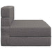 Vouwbare Bankbed Lichtgrijs 70 x 80 x 60 cm Stof