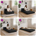 Vouwbare Bankbed Zwart 70 x 80 x 60 cm Stof