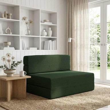 Vouwbare Bankbed Donkergroen 70 x 80 x 60 cm Stof
