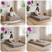Vouwbare Bankbed Lichtgrijs 70 x 80 x 60 cm Stof