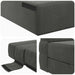 Vouwbare Bankbed Donkergrijs 70 x 80 x 60 cm Stof