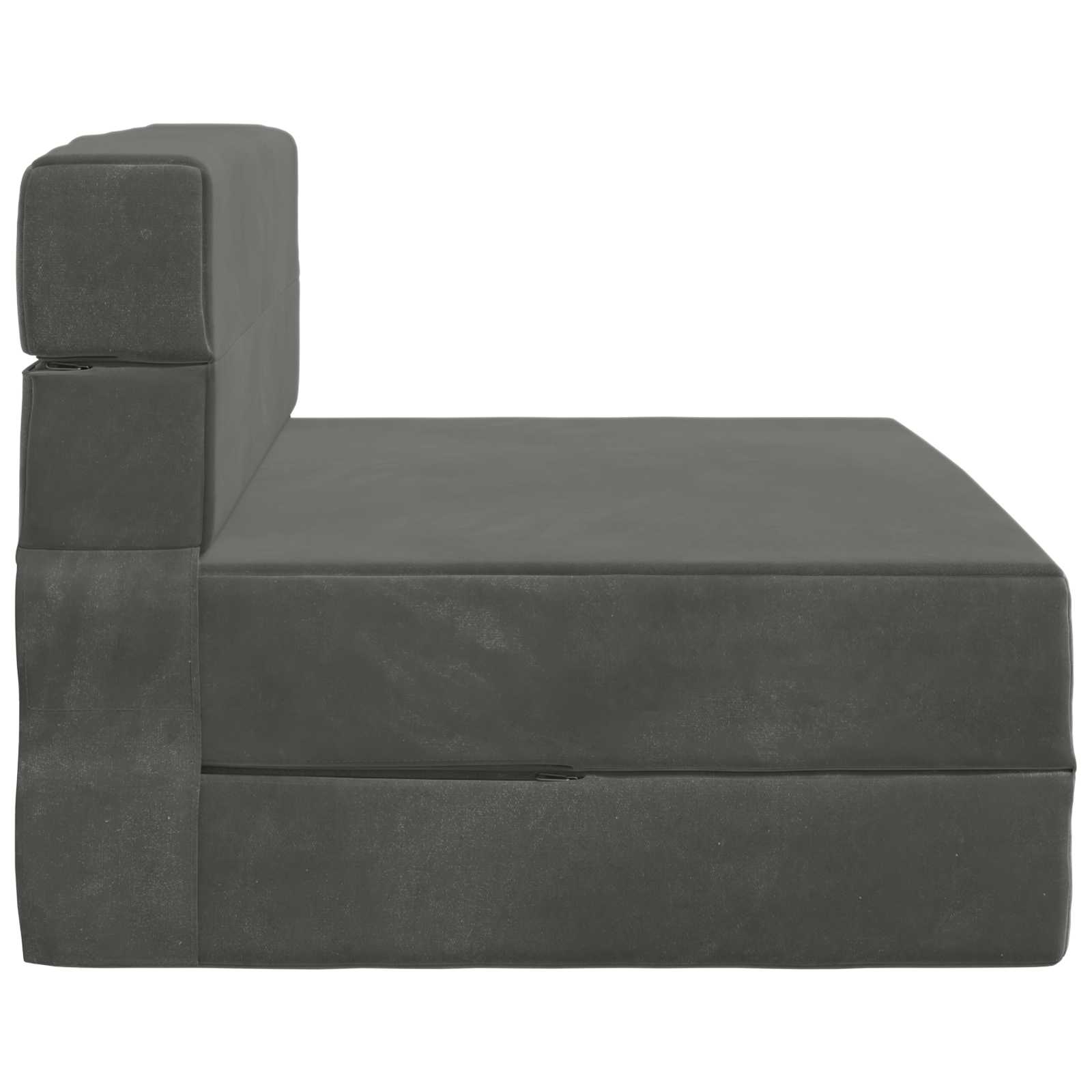 Vouwbare Bankbed Donkergrijs 70 x 80 x 60 cm Stof