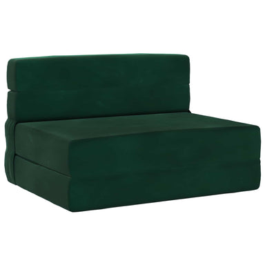 Vouwbare Bankbed Donkergroen 70 x 80 x 60 cm Stof