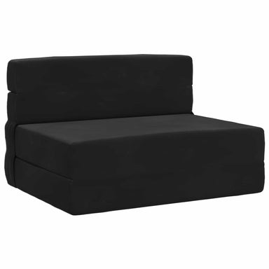 Vouwbare Bankbed Zwart 70 x 80 x 60 cm Stof