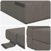 Vouwbare Bankbed Lichtgrijs 70 x 80 x 60 cm Stof