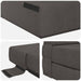 Vouwbare Bankbed Donkergrijs 70 x 80 x 60 cm Stof