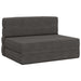 Vouwbare Bankbed Donkergrijs 70 x 80 x 60 cm Stof