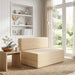 Vouwbare Bankbed Crèmekleurig 100 x 80 x 60 cm Stof