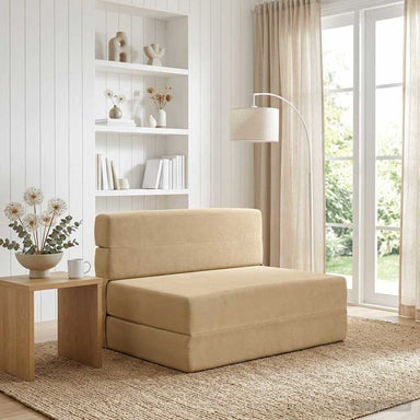 Vouwbare Bankbed Groen Grijs 70 x 80 x 60 cm Stof