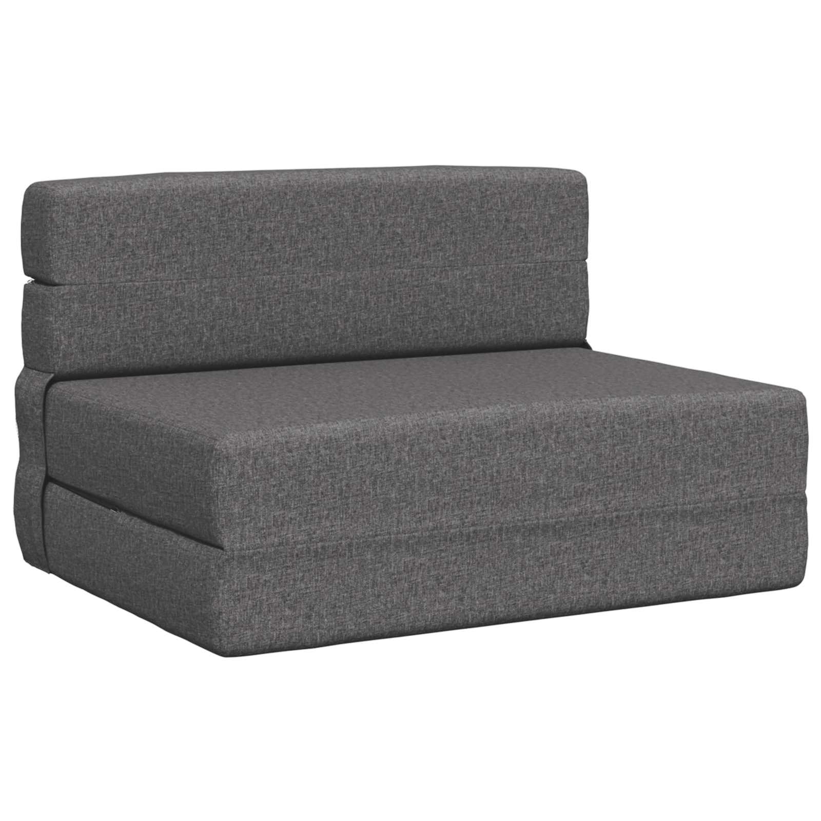 Vouwbare Bankbed Lichtgrijs 100 x 80 x 60 cm Stof