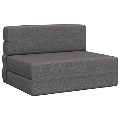Vouwbare Bankbed Lichtgrijs 100 x 80 x 60 cm Stof