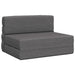 Vouwbare Bankbed Lichtgrijs 100 x 80 x 60 cm Stof