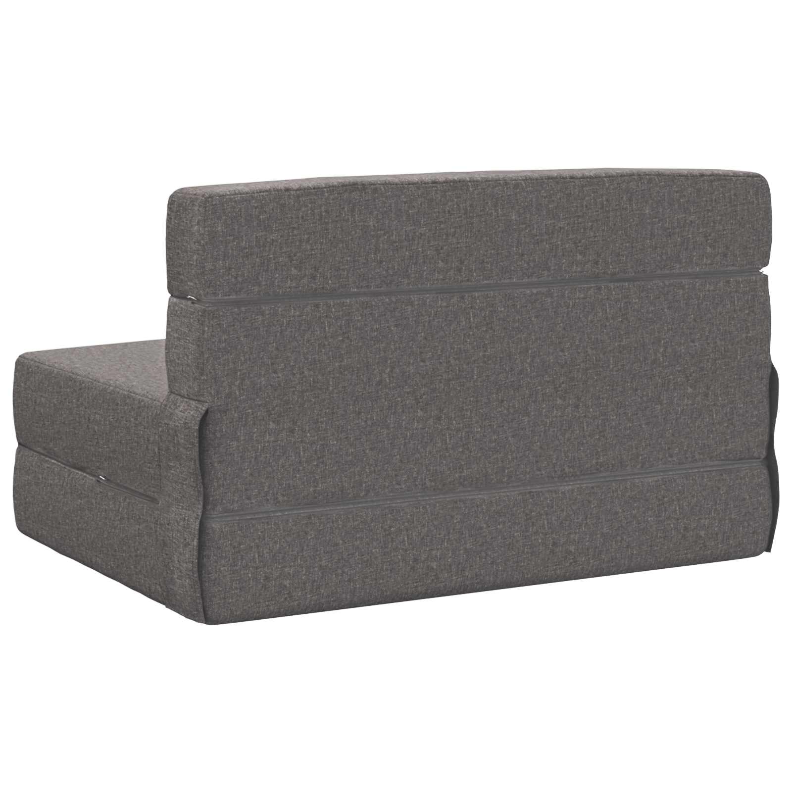 Vouwbare Bankbed Lichtgrijs 100 x 80 x 60 cm Stof