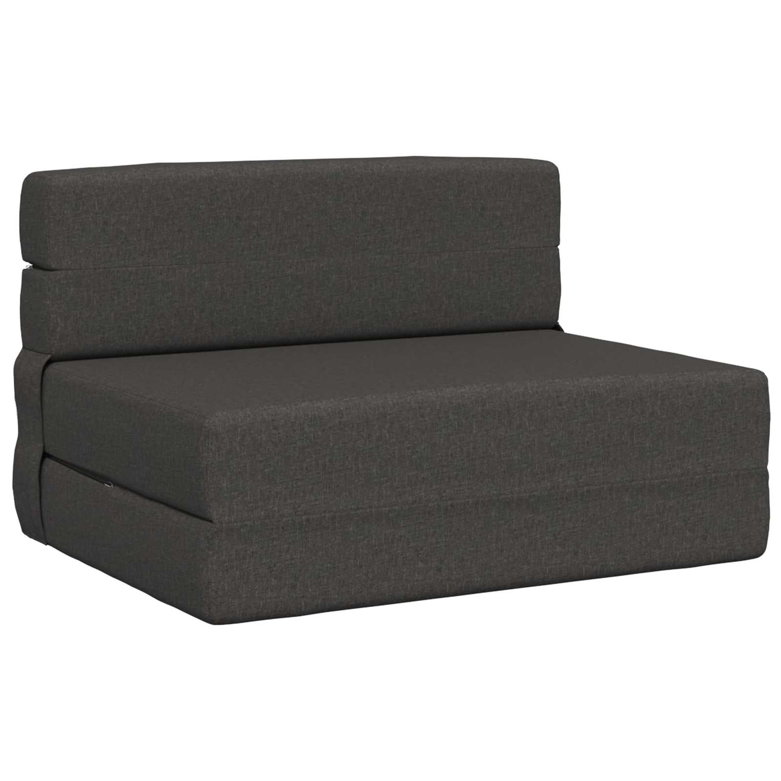 Vouwbare Bankbed Donkergrijs 100 x 80 x 60 cm Stof