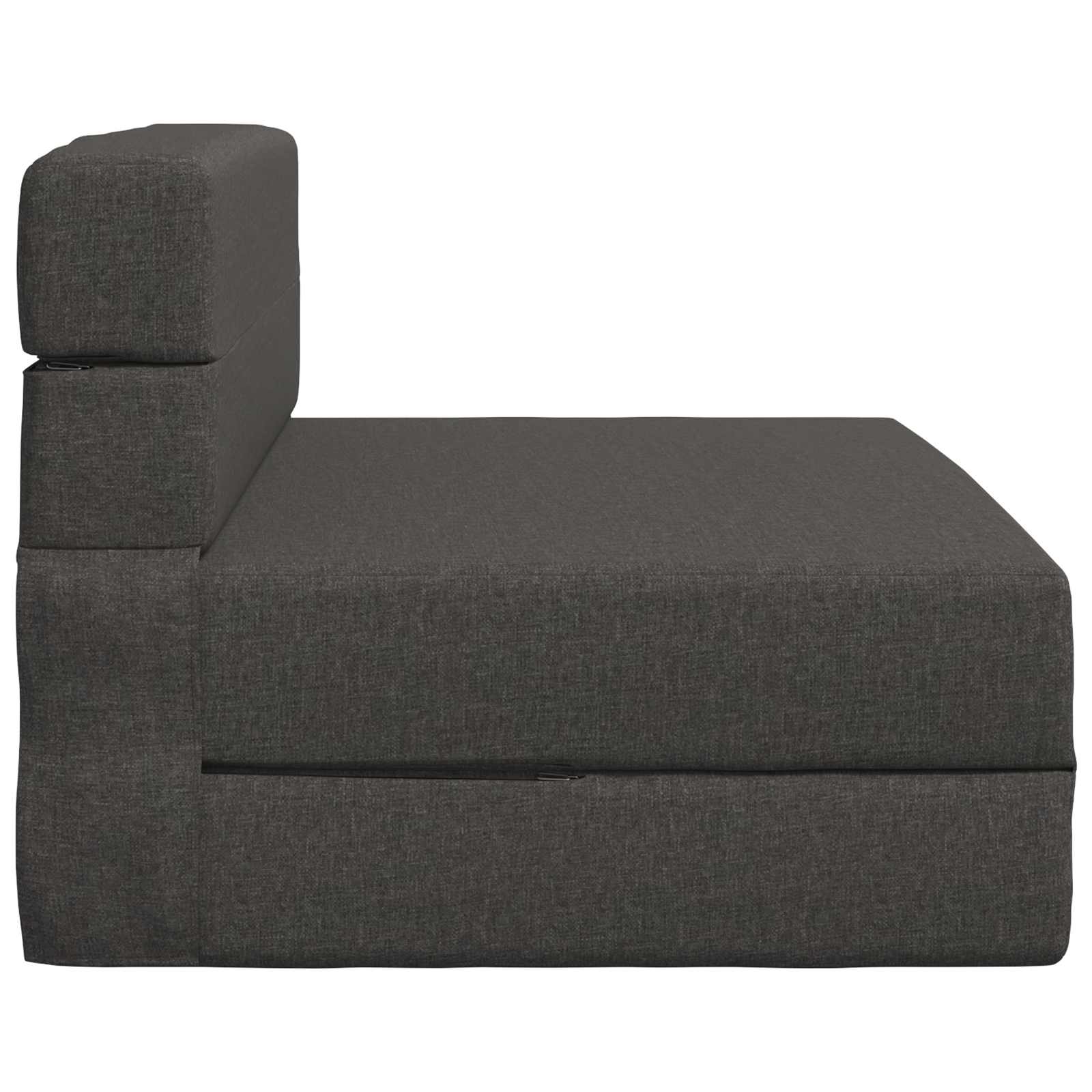 Vouwbare Bankbed Donkergrijs 100 x 80 x 60 cm Stof