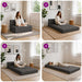 Vouwbare Bankbed Donkergrijs 100 x 80 x 60 cm Stof