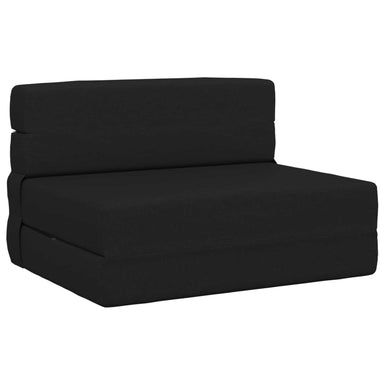 Vouwbare Bankbed Zwart 100 x 80 x 60 cm Stof