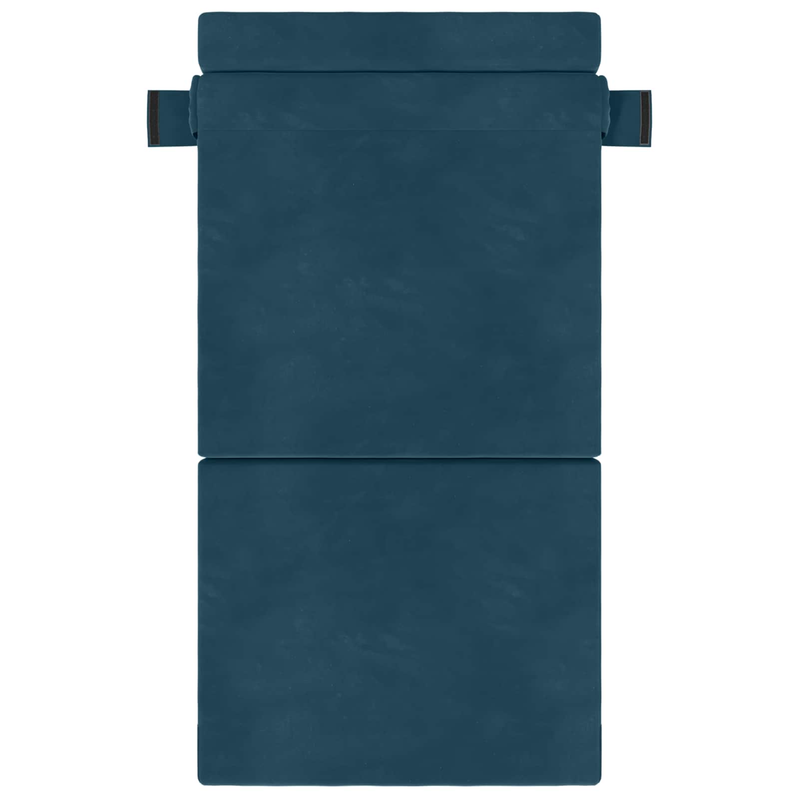 Vouwbare Bankbed Blauw 100 x 80 x 60 cm Stof