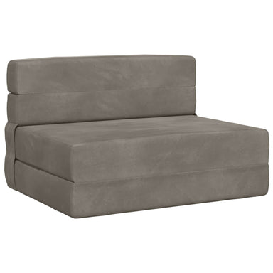 Vouwbare Bankbed Lichtgrijs 100 x 80 x 60 cm Stof