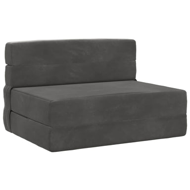 Vouwbare Bankbed Donkergrijs 100 x 80 x 60 cm Stof