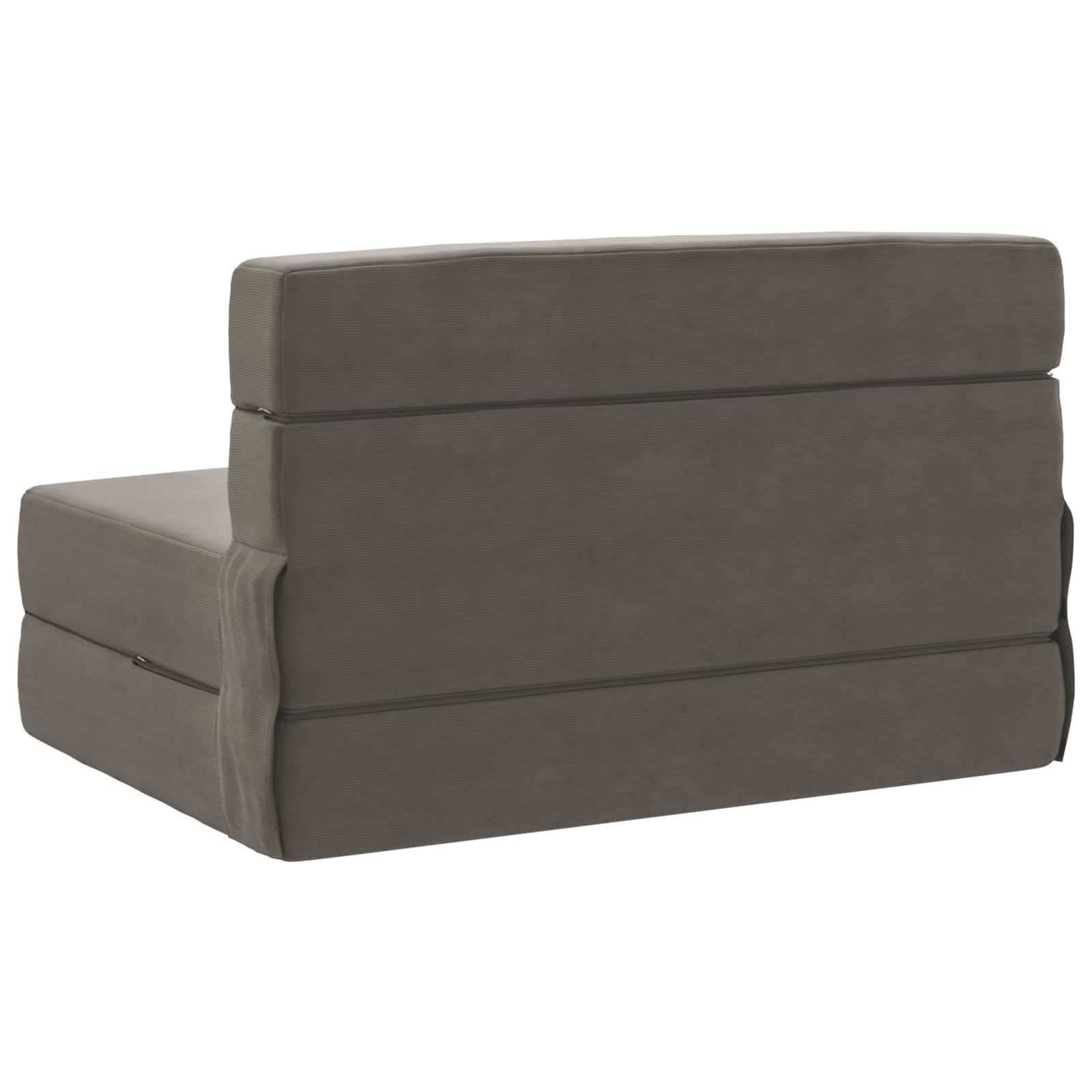 Vouwbare Bankbed Lichtgrijs 100 x 80 x 60 cm Stof