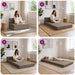 Vouwbare Bankbed Lichtgrijs 100 x 80 x 60 cm Stof