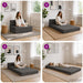 Vouwbare Bankbed Donkergrijs 100 x 80 x 60 cm Stof