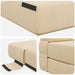 Vouwbare Bankbed Crèmekleurig 100 x 80 x 60 cm Stof