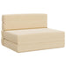 Vouwbare Bankbed Crèmekleurig 100 x 80 x 60 cm Stof