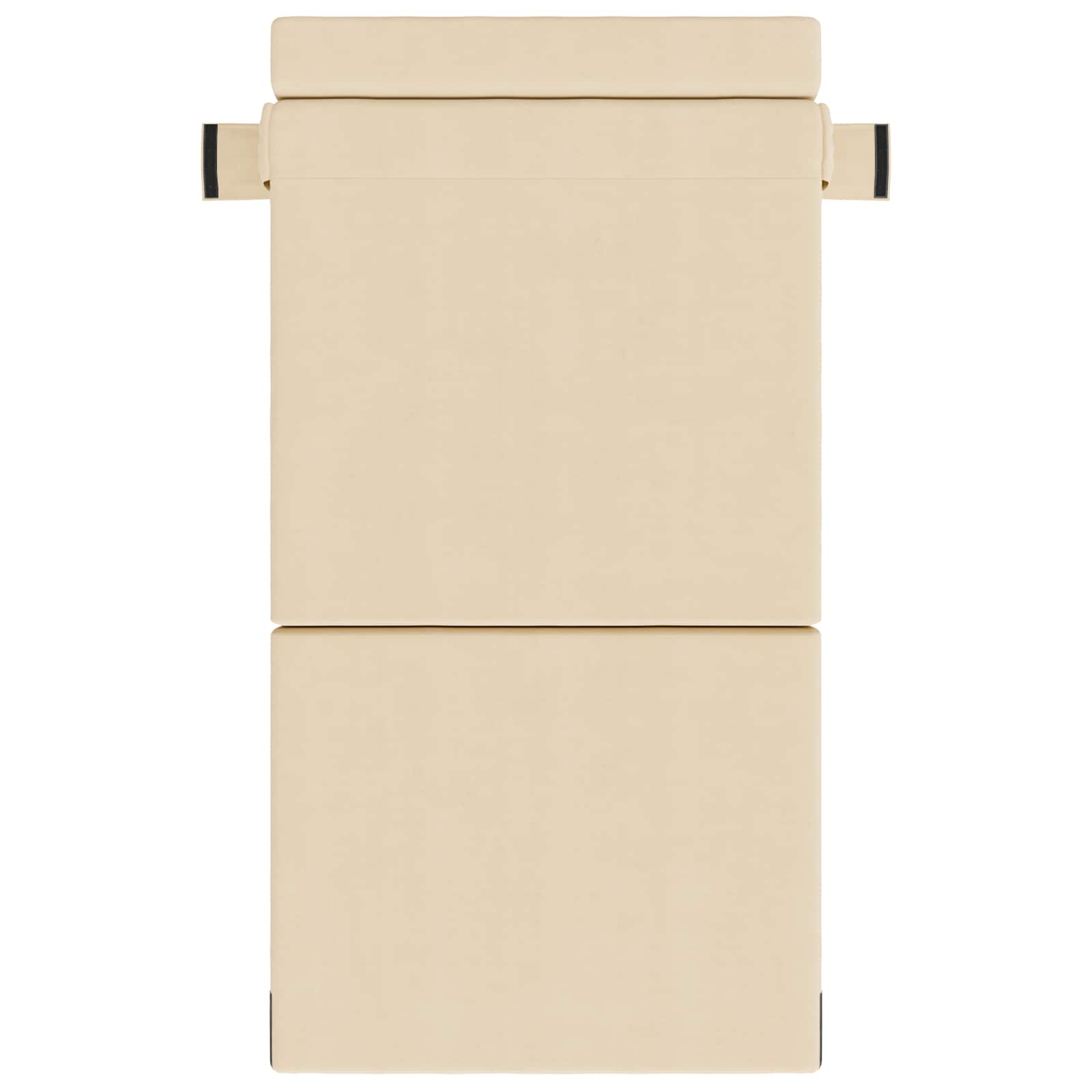 Vouwbare Bankbed Crèmekleurig 100 x 80 x 60 cm Stof